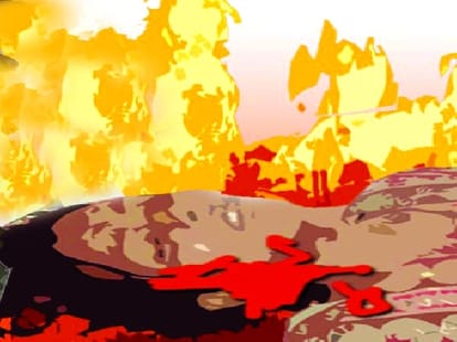 father burns his daughter in indore